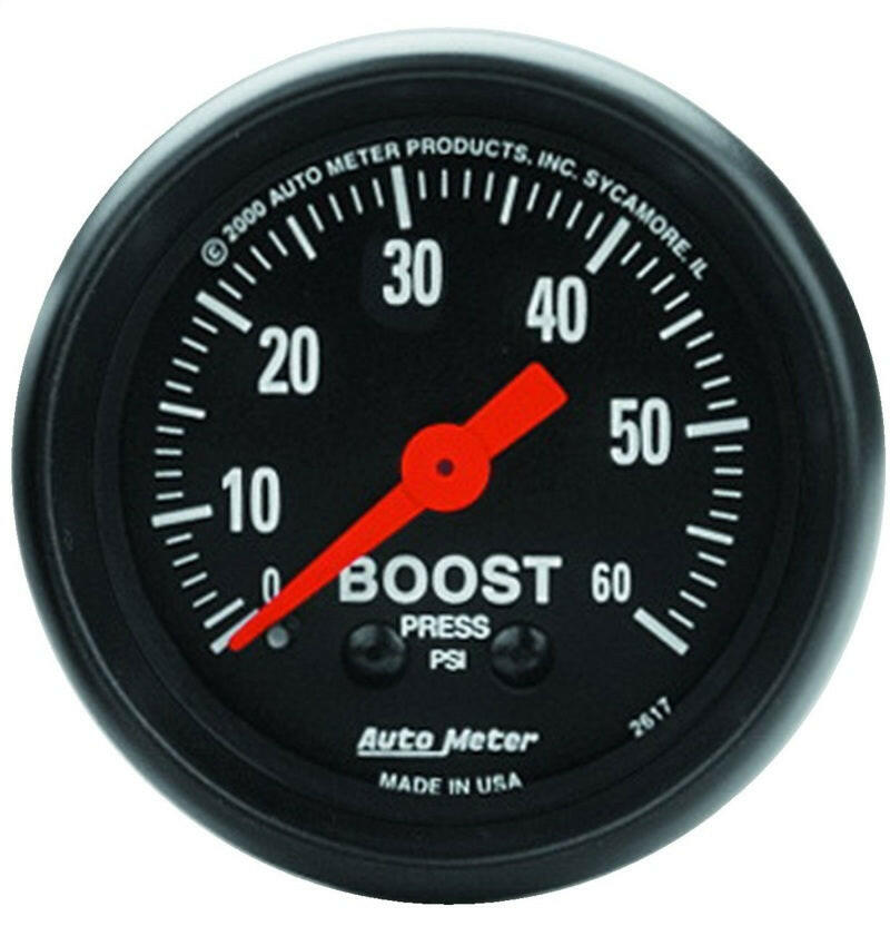 Autometer Z Series 52mm 0-60 PSI Mechanical Boost Gauge Gauges AutoMeter