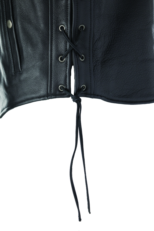 Kuryakyn Leather By River Road Old Skool Leather Vest Black - Large Vests Kuryakyn