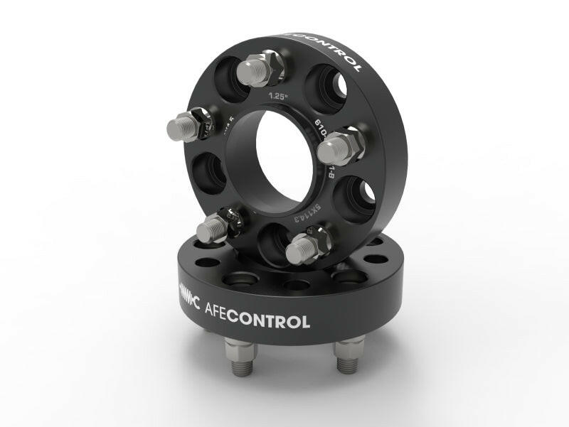 aFe CONTROL Billet Aluminum Wheel Spacers 5x114.3 CB70.5 1.25in - 15-24 Ford Mustang/20-23 Explorer Wheel Spacers & Adapters aFe