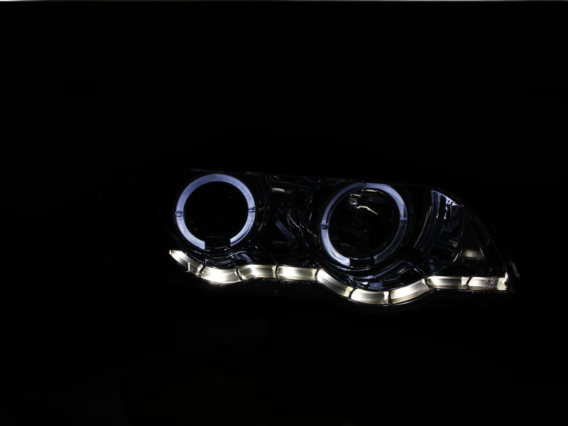 ANZO 2000-2003 BMW X5 Projector Headlights w/ Halo Chrome Headlights ANZO