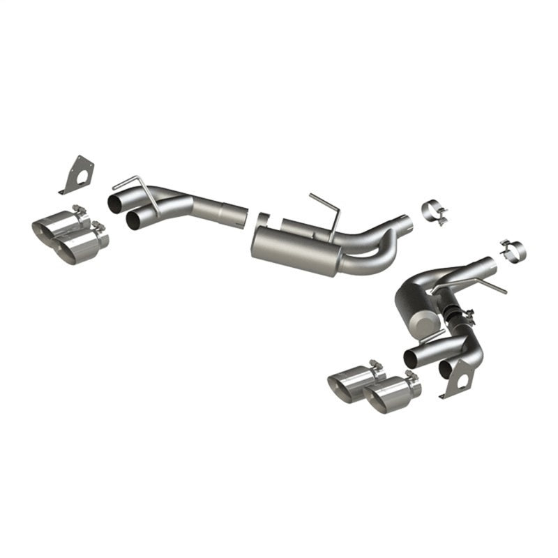 MBRP 16-19 Chevrolet Camaro V6 2.5in T304 NPP Dual Axle Back Exhaust w/ 4in Quad Dual Wall Tips Axle Back MBRP