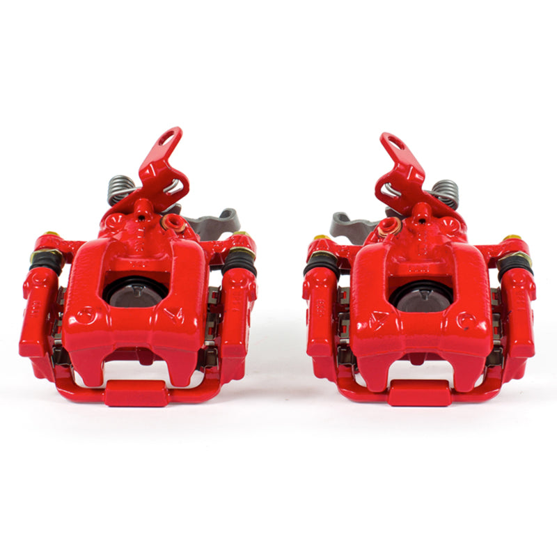 Power Stop 10-12 Audi A3 Rear Red Calipers w/Brackets - Pair Brake Calipers - Perf PowerStop