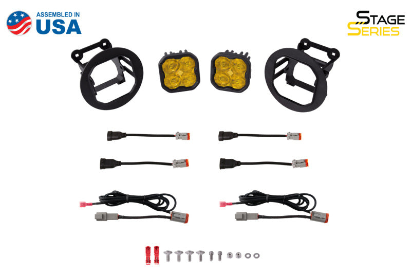 Diode Dynamics SS3 Pro Type OB Kit ABL - Yellow SAE Fog Light Accessories and Wiring Diode Dynamics