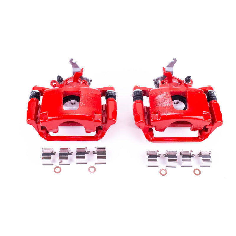 Power Stop 12-18 Dodge Journey Rear Red Calipers w/Brackets - Pair Brake Calipers - Perf PowerStop