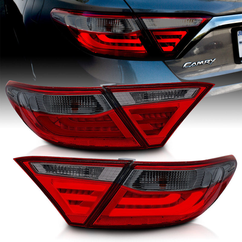 ANZO 2015-2016 Toyota Camry LED Taillights Smoke Tail Lights ANZO