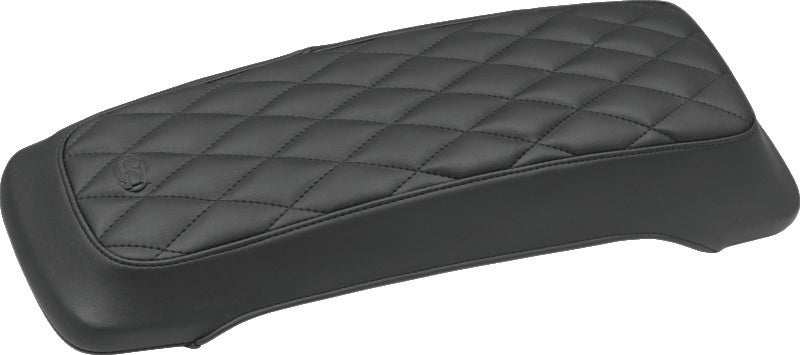 Mustang 93-13 Harley FL Touring Saddlebag Lid Covers Diamond Stitch - Black Seat Covers Mustang Motorcycle