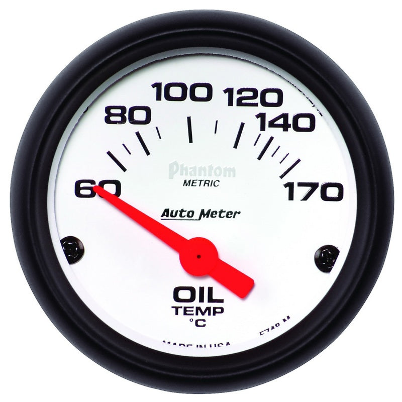 Autometer Phantom 2-1/16in 60-170 Deg F Electronic Oil Temperature Gauge Gauges AutoMeter