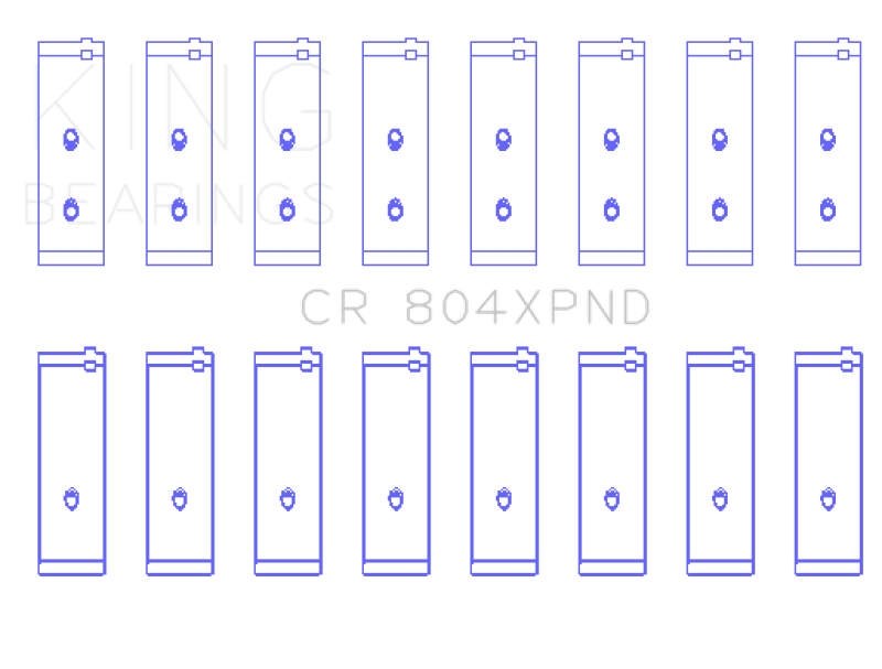 King Engine Bearings Ford 260Ci 289Ci 302 5.0L Windsor (Size STDX) Connecting Rod Bearing Set Connecting Rods King Engine Bearings