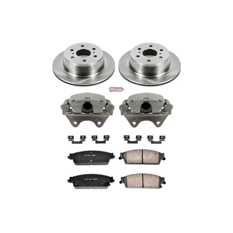 Power Stop 07-14 Cadillac Escalade Rear Autospecialty Brake Kit w/Calipers Brake Kits - OE PowerStop