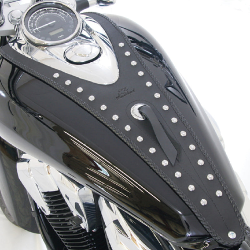 Mustang 10-14 Honda VT1300C Sabre, 10-16 VT1300C Stateline Cruiser Tank Bib w/Studs - Black Tank Bibs Mustang Motorcycle