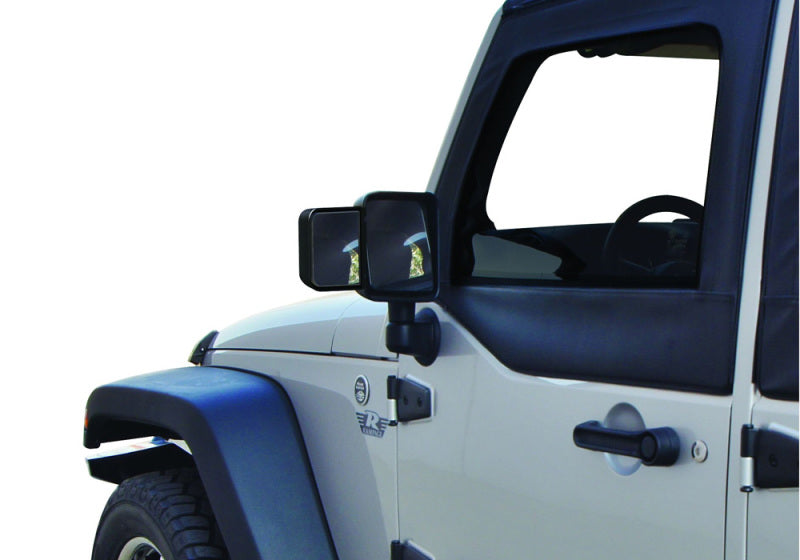 Rampage 2007-2018 Jeep Wrangler(JK) Mirror Extensions - Black Side Mirrors Rampage