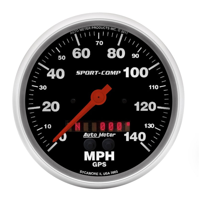 AutoMeter Gauge Speedometer 5in. 140MPH Gps Sport-Comp Gauges AutoMeter
