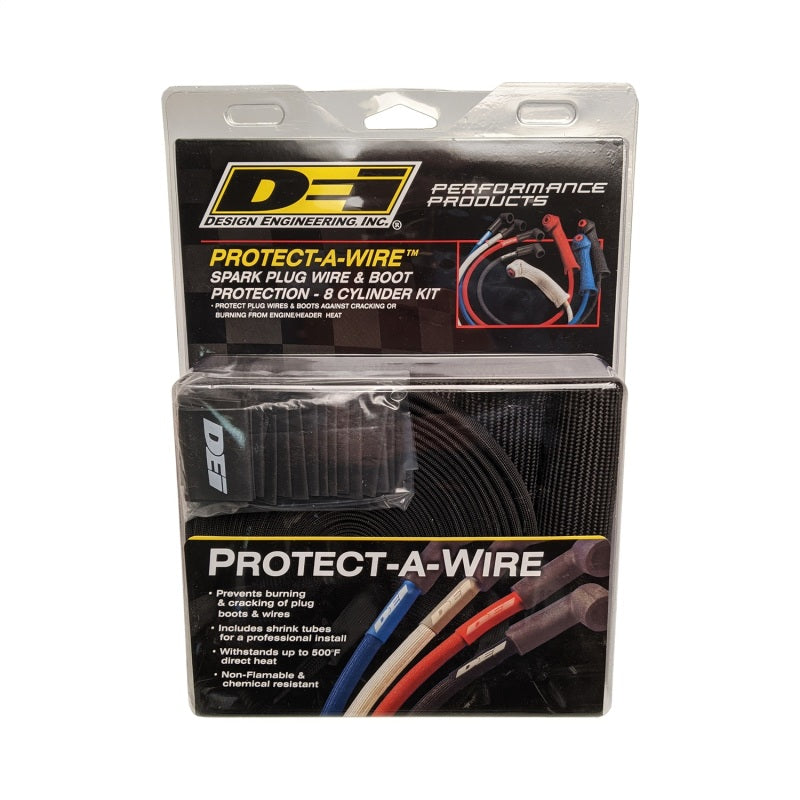 DEI Protect-A-Boot and Wire Kit 8 Cylinder - Black Thermal Sleeves DEI