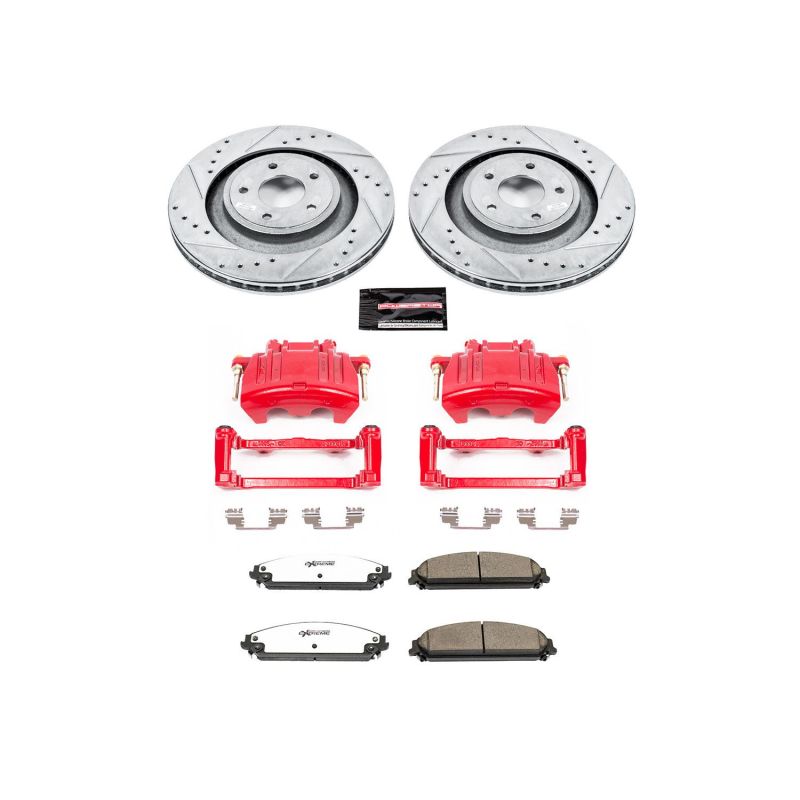 Power Stop 08-09 Dodge Caliber Front Z26 Street Warrior Brake Kit w/Calipers Brake Kits - Performance D&S PowerStop