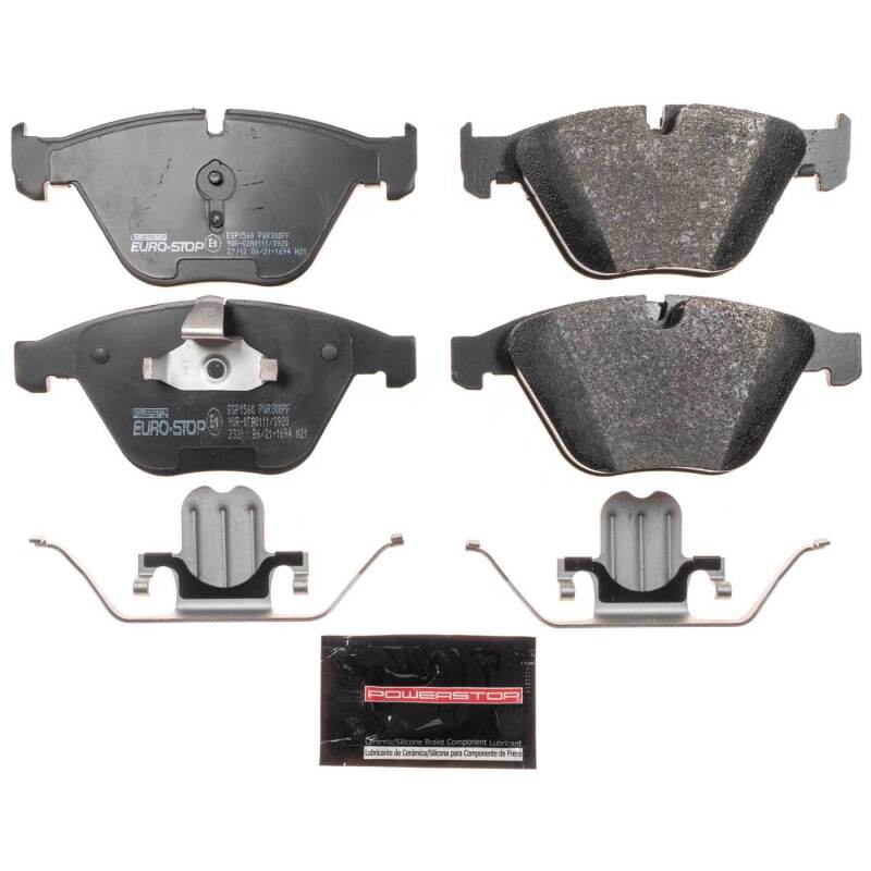 Power Stop 11-13 BMW 335is Euro-Stop ECE-R90 Front Brake Pads Brake Pads - OE PowerStop