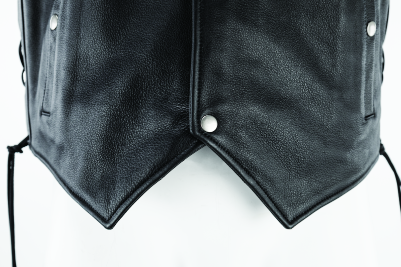 Kuryakyn Leather By River Road Old Skool Leather Vest Black - Large Vests Kuryakyn