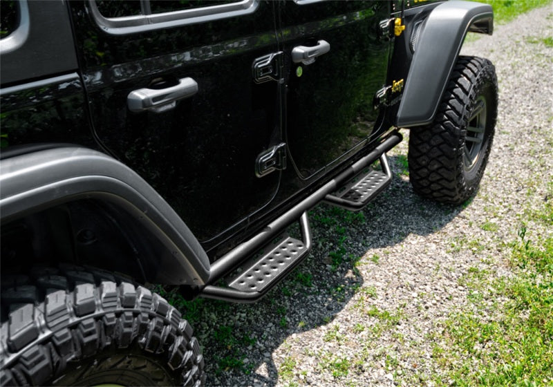 N-Fab RS Nerf Step 18-19 Jeep Wrangler JL 4DR - Full Length - Tex. Black Side Steps N-Fab