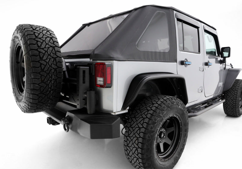 Rampage 07-18 Jeep Wrangler JK Unlimited TrailCrawler Rock Slider & Rocker Guard - Black Side Steps Rampage
