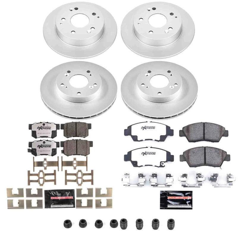 Power Stop 02-06 Acura RSX Front and Rear Z26 Coated Brake Kit Brake Kits - Performance D&S PowerStop