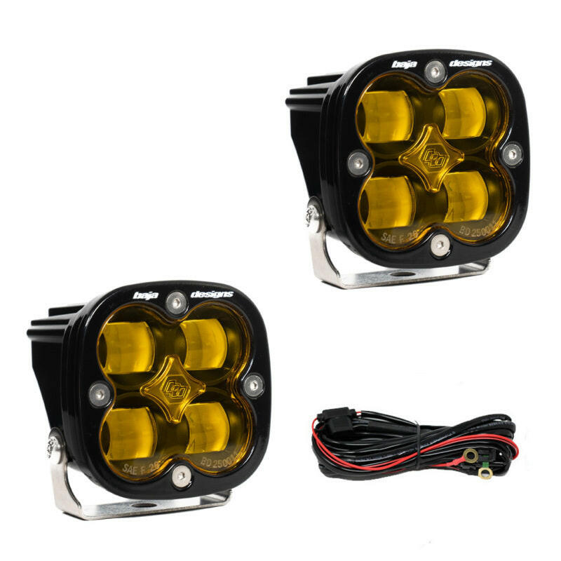 Baja Designs Squadron SAE LED Auxiliary Light Pod Pair - Amber Light Bars & Cubes Baja Designs
