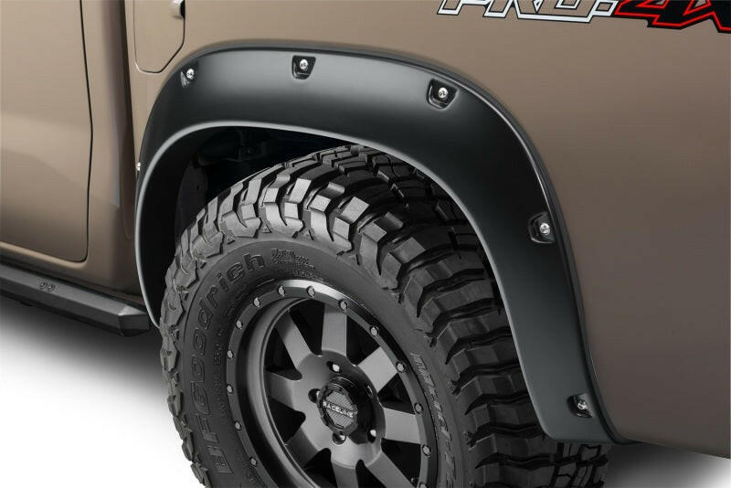 Bushwacker 22-24 Nissan Frontier Pocket Style Fender Flares 4pc - Black Fender Flares Bushwacker