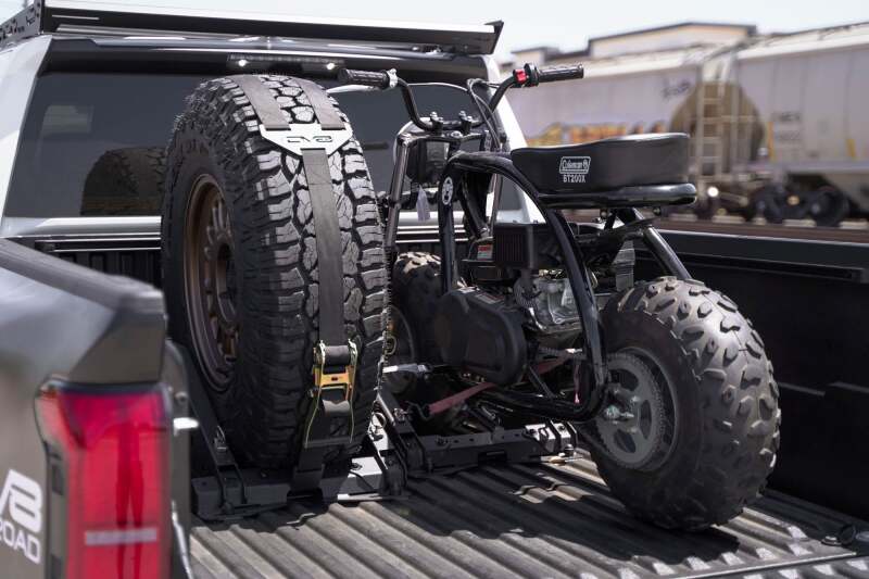 DV8 Offroad Truck Bed Universal Tire Carrier & Accessory Mount Chase Racks DV8 Offroad