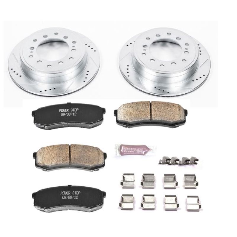 Power Stop 10-19 Lexus GX460 Rear Z23 Evolution Sport Brake Kit Brake Kits - Performance D&S PowerStop