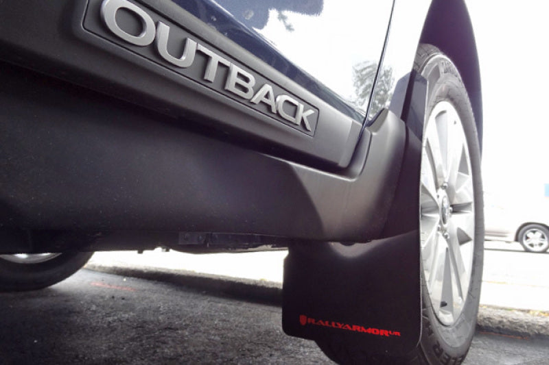 Rally Armor 15-19 Subaru Outback Black UR Mud Flap w/ Red Logo Mud Flaps Rally Armor