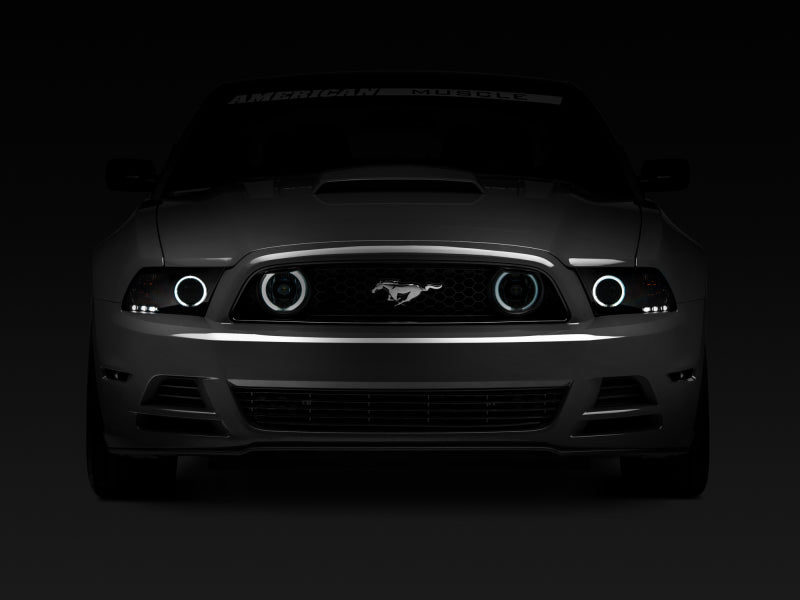 Raxiom 13-14 Ford Mustang GT CCFL Halo Fog Lights (Smoked) Headlights Raxiom