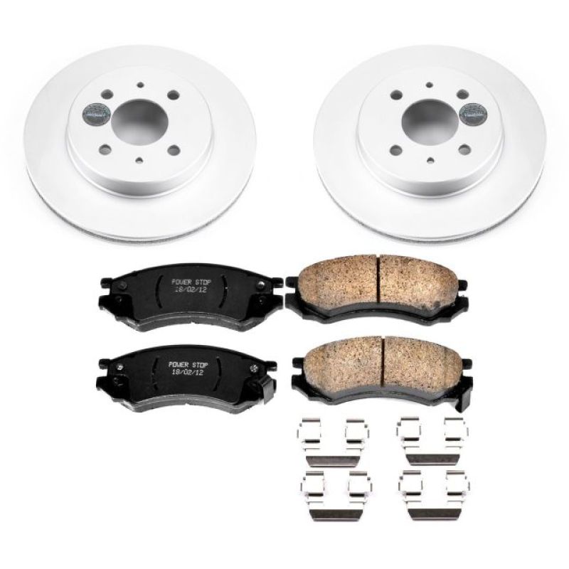 Power Stop 91-92 Saturn SC Front Z17 Evolution Geomet Coated Brake Kit Brake Kits - Performance Blank PowerStop