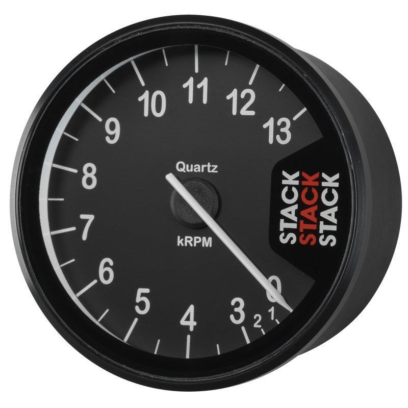 Autometer Stack Clubman Tachometer 80mm 0-3-13K RPM - Black Gauges AutoMeter