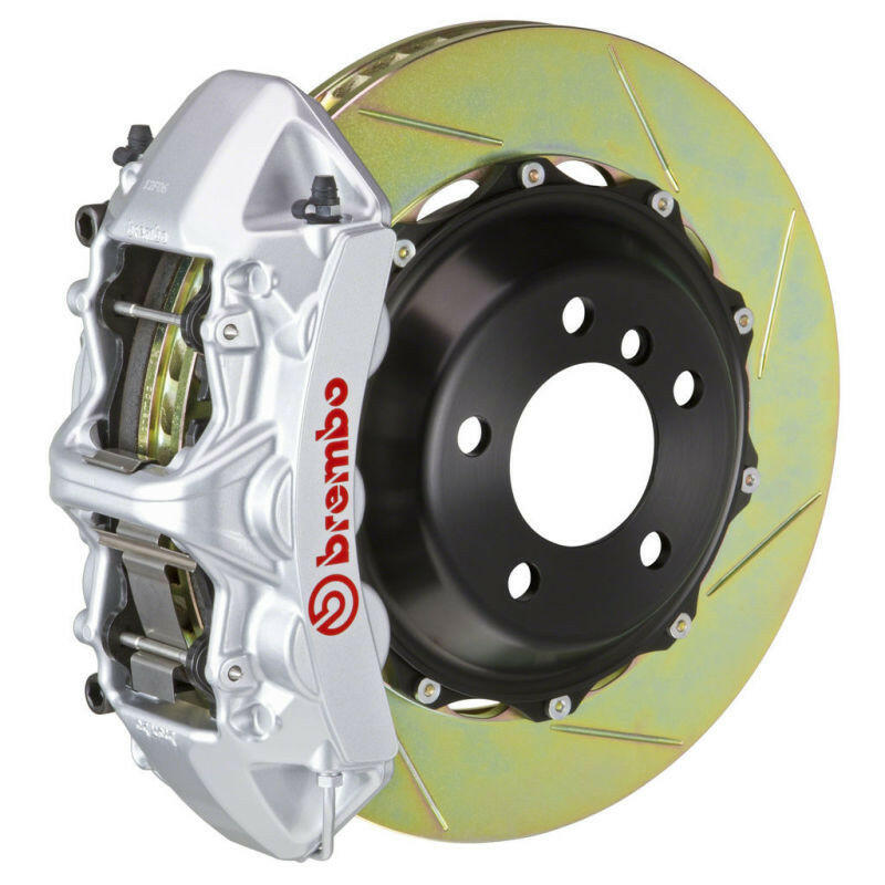 Brembo 02-05 996 GT2 Front GT BBK 6 Piston Cast 380x32 2pc Rotor Slotted Type1 -Silver Brake Kits - Performance Slot Brembo