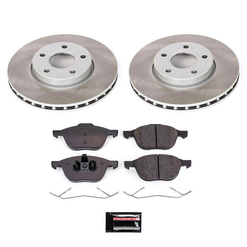 Power Stop 04-11 Volvo S40 Front Semi-Coated Rotor Kit Brake Kits - Performance Blank PowerStop