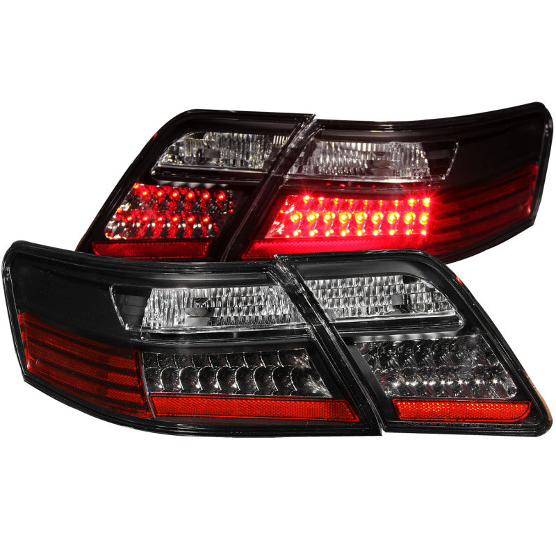 ANZO 2007-2009 Toyota Camry LED Taillights Black Tail Lights ANZO
