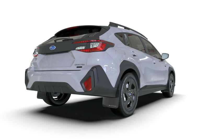 Rally Armor 24-25 Subaru Crosstrek Black UR Mud Flap White Logo Mud Flaps Rally Armor