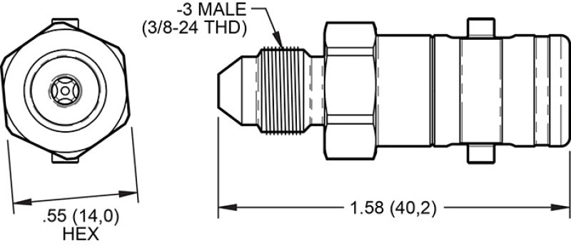 Wilwood Quick Disconnect - Male Side -3 AN Brake Hardware Wilwood