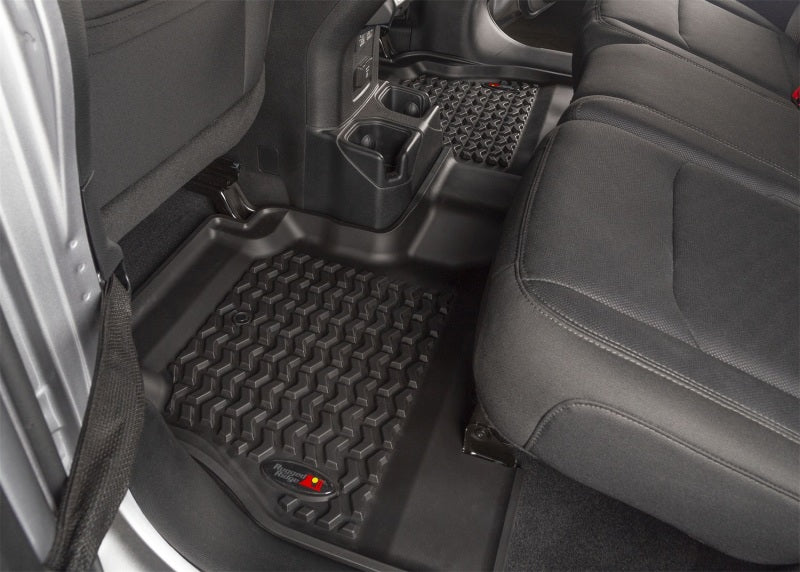Rugged Ridge Floor Liner Rear Black 2018-2020 Jeep Wrangler JL 4 Dr Floor Mats - Rubber Rugged Ridge