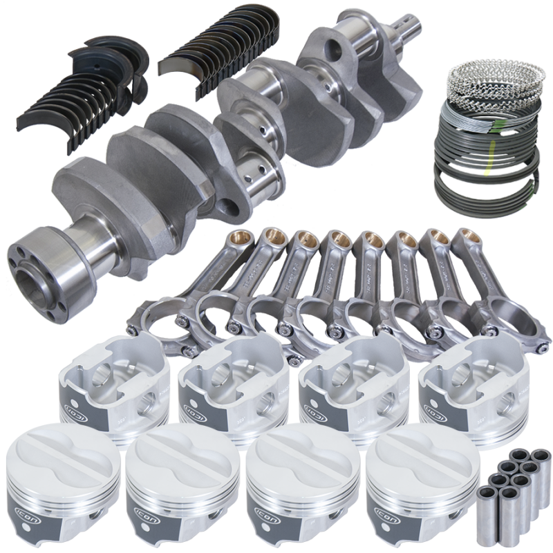 Eagle Chevy LT1 350 1Pc 3.750in Crank 5.700in I-Beam Rods -10cc 4.030in Pistons Rotating Assembly Rotating Assemblies Eagle