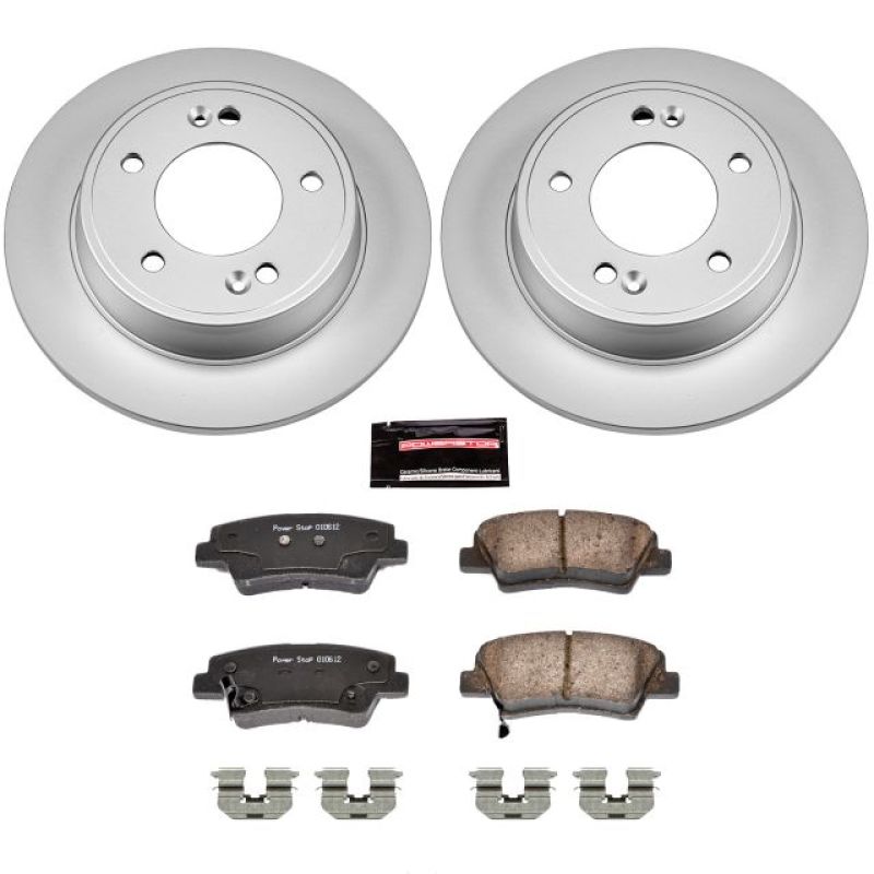 Power Stop 11-19 Hyundai Elantra Rear Z17 Evolution Geomet Coated Brake Kit Brake Kits - Performance Blank PowerStop
