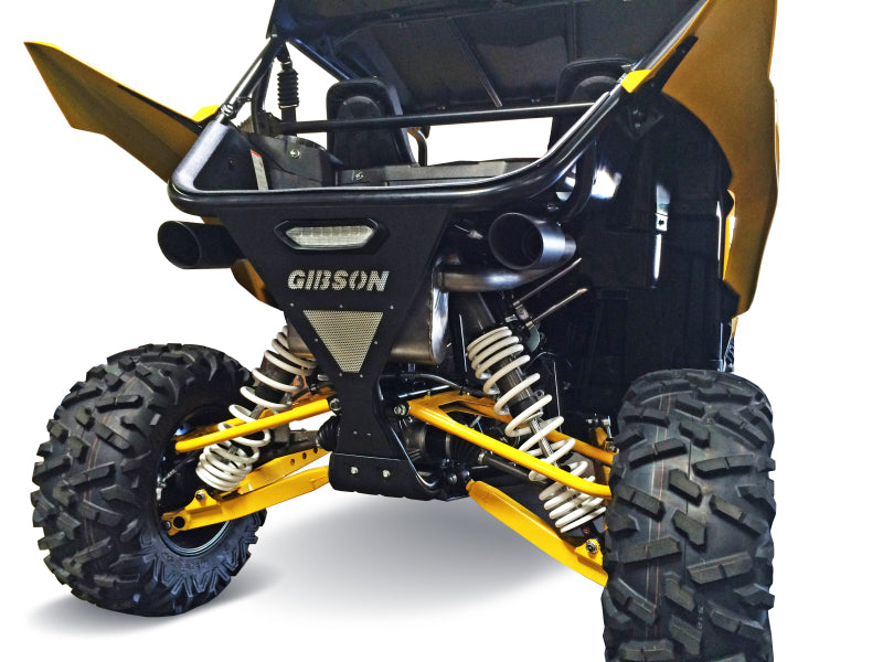 Gibson 16-17 Yamaha YXZ1000R Base 2.25in Dual Exhaust - Black Ceramic Powersports Exhausts Gibson