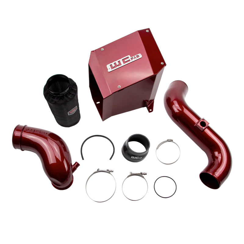 Wehrli 2004.5-2005 LLY Duramax 4in Intake Kit with Air Box Stage 2 - Red Cold Air Intakes Wehrli