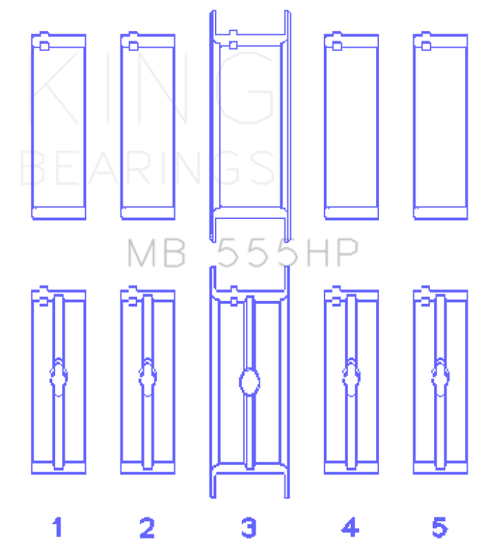 King Engine Bearings Chrysler 350/361/383/403 Main Bearing Set Bearings King Engine Bearings
