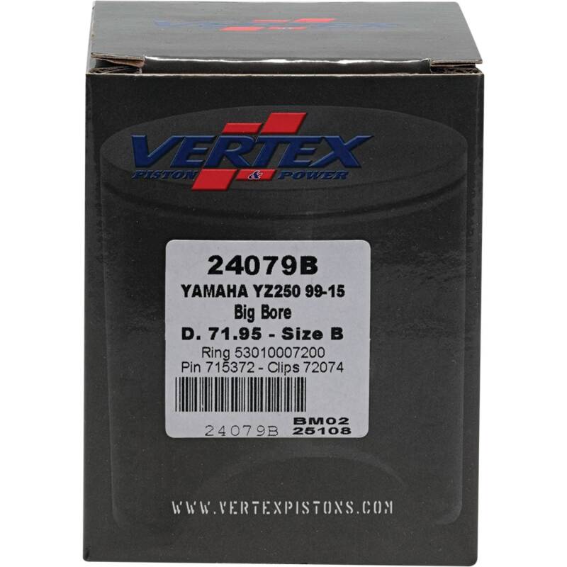 Vertex Piston 22-23 Fantic Motor XX 250 250cc +5.6mm Cast Big Bore Piston Kit 72mm. 295cc. Piston Sets - Powersports Vertex Pistons