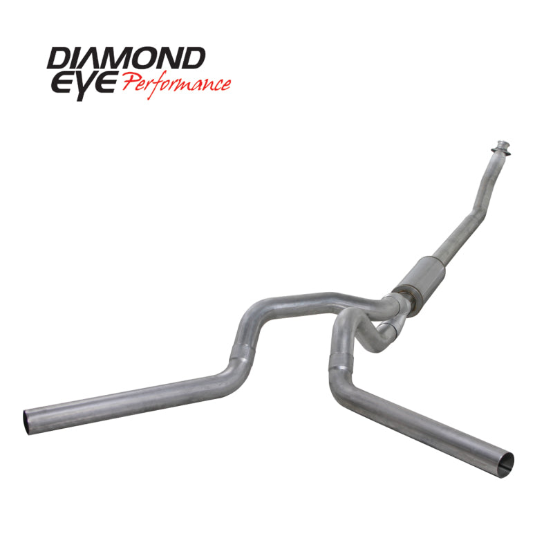 Diamond Eye KIT 4in TB DUAL AL: 94-02 DODGE CUMMINS 5.9L Turbo Back Diamond Eye Performance