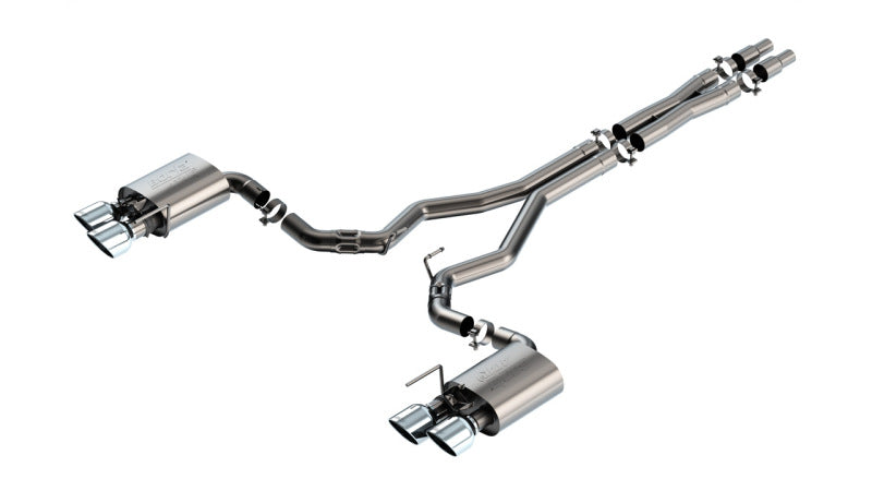 Borla 2024 Ford Mustang Dark Horse 5.0L V8 w/ Active Exhaust ATAK Cat-Back Exhaust System Catback Borla