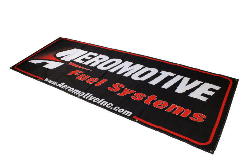 Aeromotive Banner - 32in x 92in (Black/Red) Marketing Aeromotive