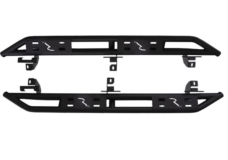 Rampage 07-18 Jeep Wrangler JK Unlimited TrailCrawler Rock Slider & Rocker Guard - Black Side Steps Rampage