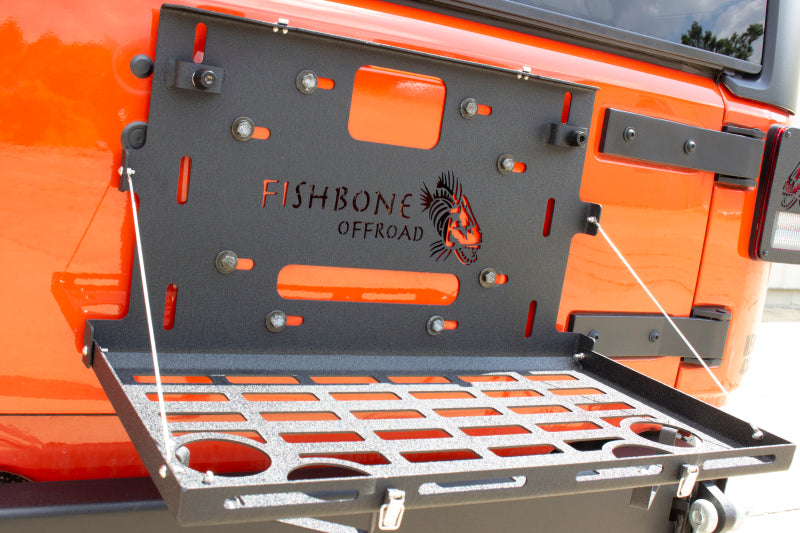 Fishbone Offroad 07-18 Jeep Wrangler JK Tailgate Table Tailgate Accessories Fishbone Offroad