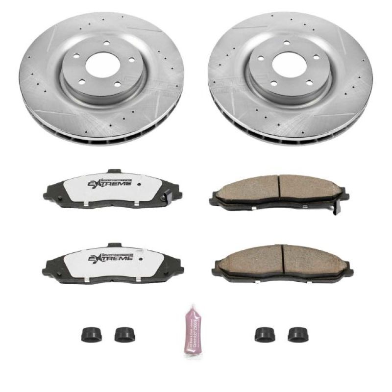 Power Stop 06-09 Cadillac XLR Front Z26 Street Warrior Brake Kit Brake Kits - Performance D&S PowerStop