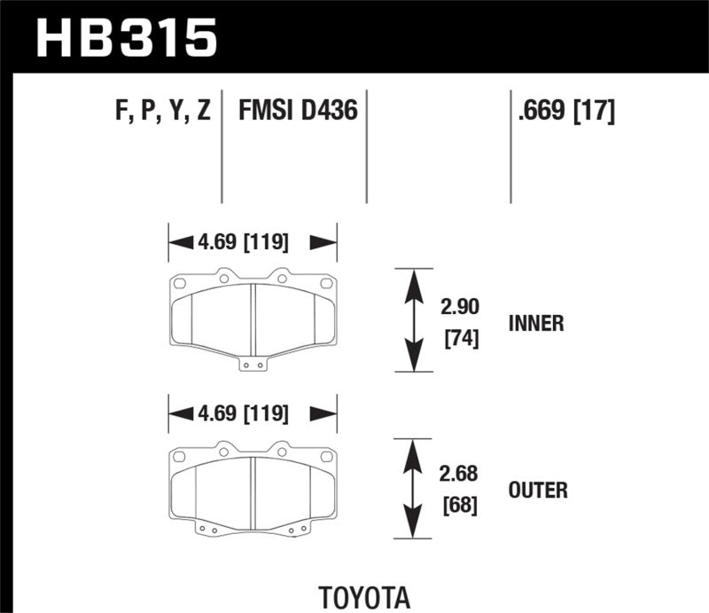 Hawk Performance Ceramic Street Brake Pads Brake Pads - Performance Hawk Performance